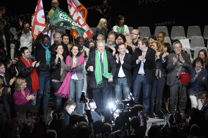 Elections Régionales 2010, meeting de la coallition PS, Europe Ecologie, Front de Gauche