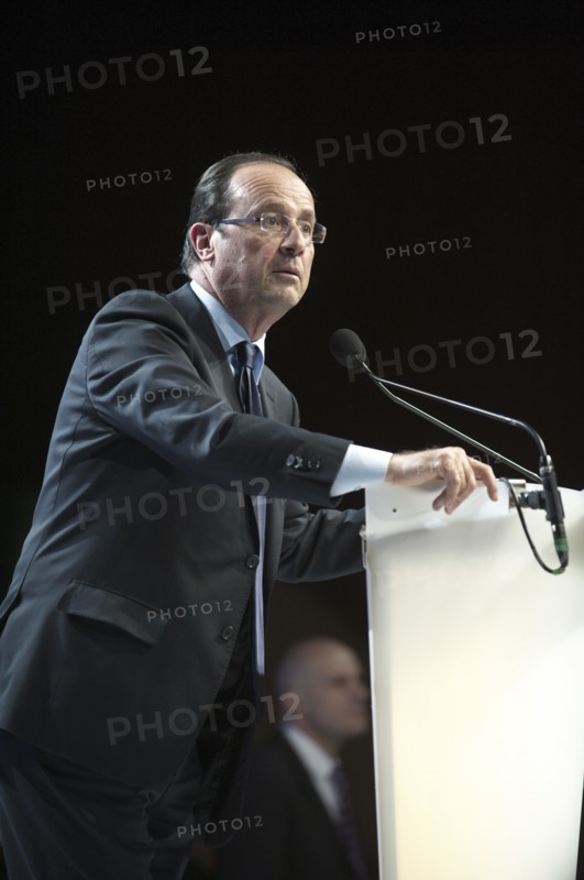 François Hollande meeting au palais des sports de Créteil le 11/02/2012