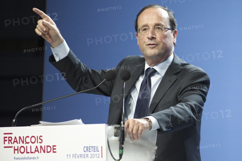 François Hollande meeting au palais des sports de Créteil le 11/02/2012