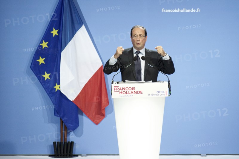François Hollande meeting au palais des sports de Créteil le 11/02/2012