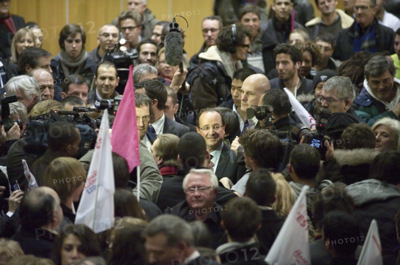 François Hollande meeting au palais des sports de Créteil le 11/02/2012