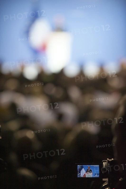 François Hollande meeting au palais des sports de Créteil le 11/02/2012