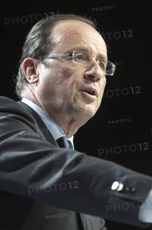 François Hollande meeting au palais des sports de Créteil le 11/02/2012