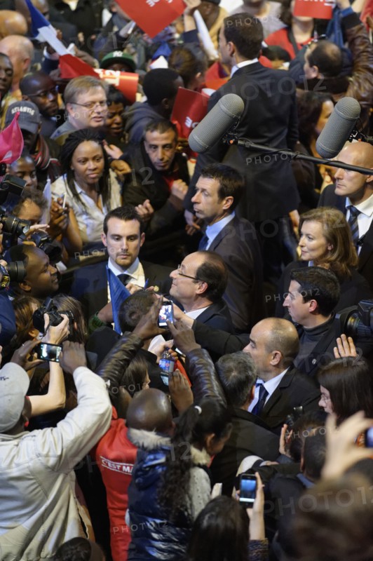 Meeting de François Hollande au Palais Omnisports de Paris Bercy
