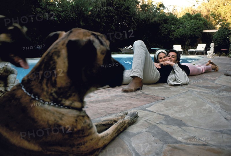 Alain et Nathalie Delon à Los Angeles
