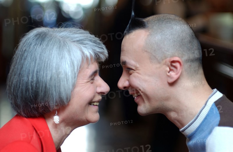 Arturo Brachetti et sa mère
