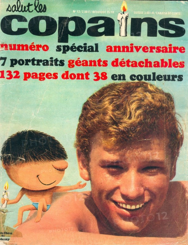 Johnny Hallyday en couverture de "Salut les Copains"