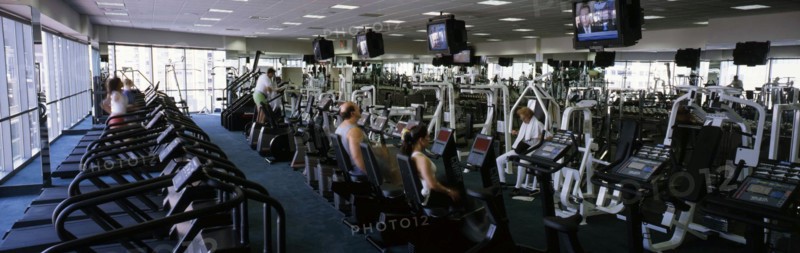 Salle de musculation de l'immeuble Reebok à New-York