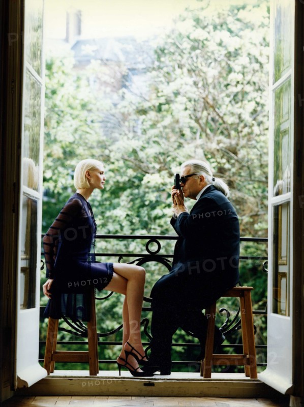 Karl Lagerfeld et Nadja Auermann