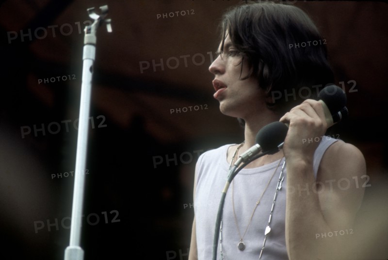 Mick Jagger en concert à Hyde Park à Londres