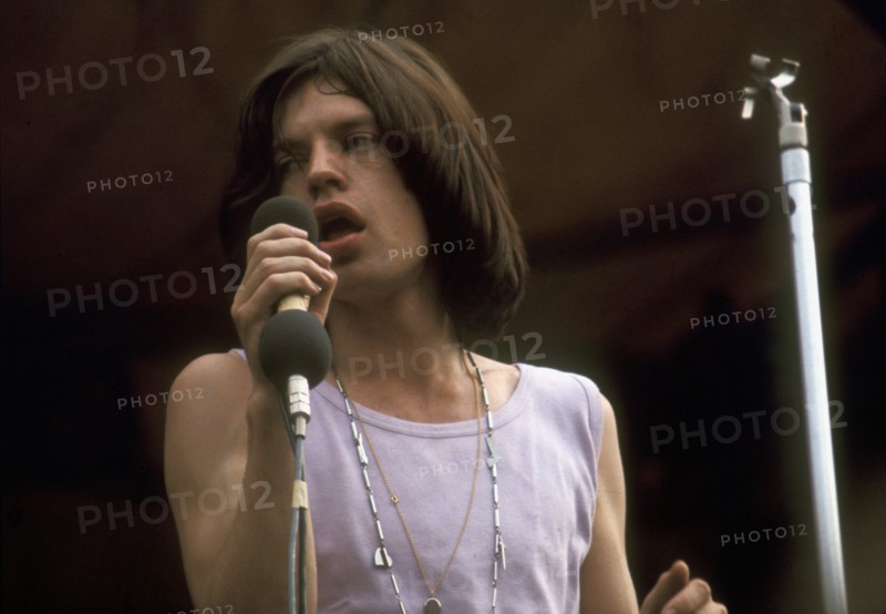 Mick Jagger en concert à Hyde Park à Londres