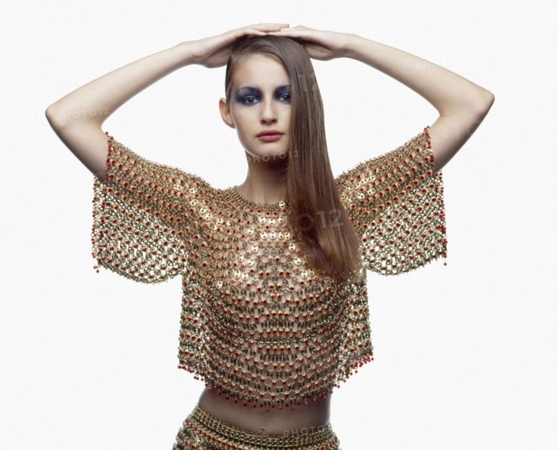 Amy Munson en Paco Rabanne, 1997