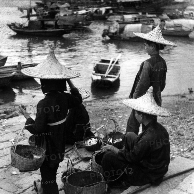 Scène de la vie quotidienne à Saï Kung, en Chine