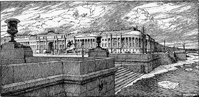 Lanceray, Engraving of St. Petersburg