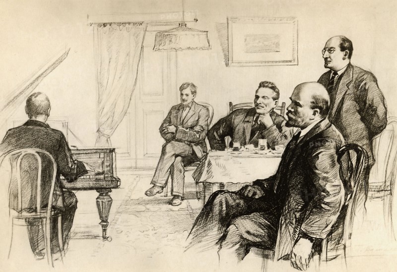 Drawing representing Lenin