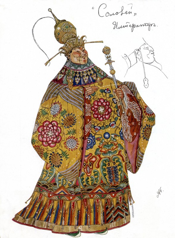 Golovine, Costume d'empereur pour l'opéra "Le Rossignol"