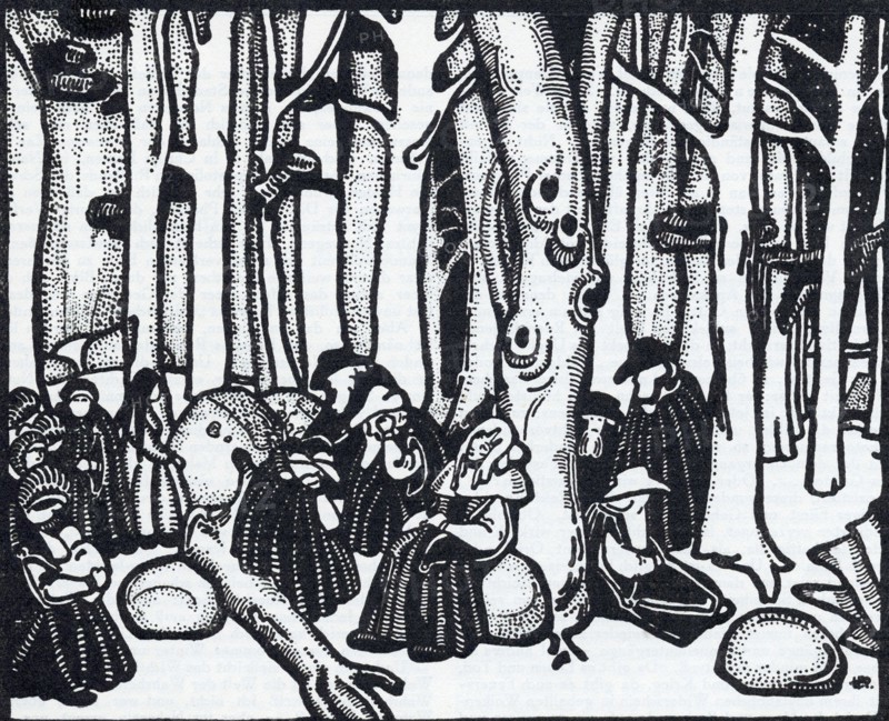 Roerich, Gravure sur bois