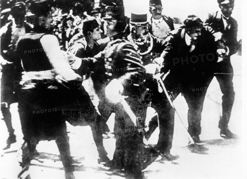 Arrestation du nationaliste serbe Gavrilo Princip, 1914