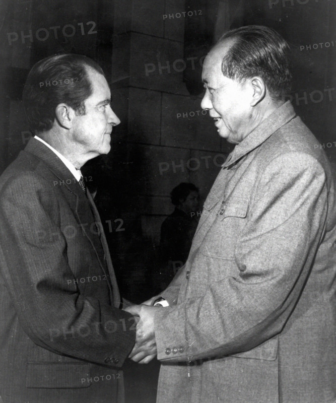 Photomontage réalisé avant la rencontre entre Richard Nixon et Mao Zedong, 1972