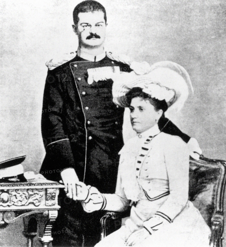 Alexandre 1er Obrenovic, roi de Serbie, et son épouse la reine Draga