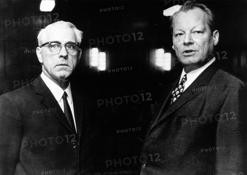 Willy Brandt et Willi Stoph à Erfurt, mars 1970
