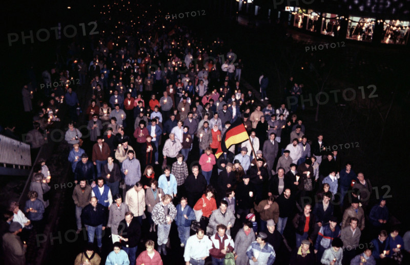 1991, manifestation du lundi" à Leipzig