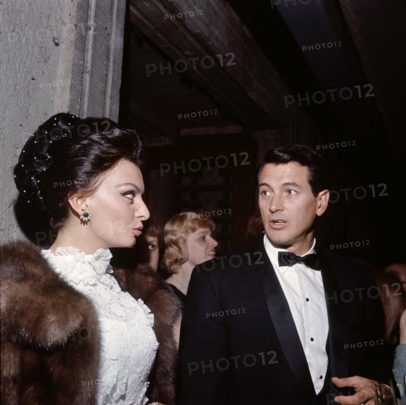 Sophia LOREN and Rock HUDSON at the Bambi awards ceremony, 1965