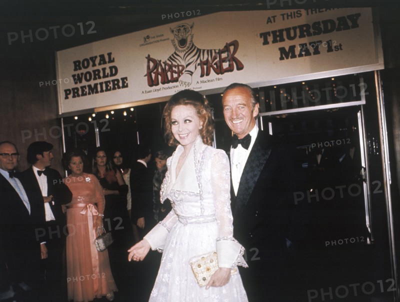 David NIVEN with his wife Hjordis, 1975