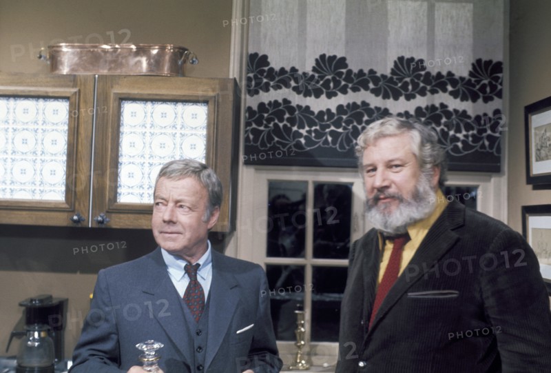 Heinz RÜHMANN and Peter USTINOV in 'No Evening Like Any Other', 1976