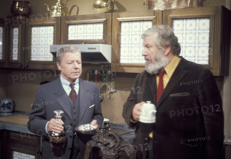 Heinz RÜHMANN and Peter USTINOV in 'No evening like any other', 1976