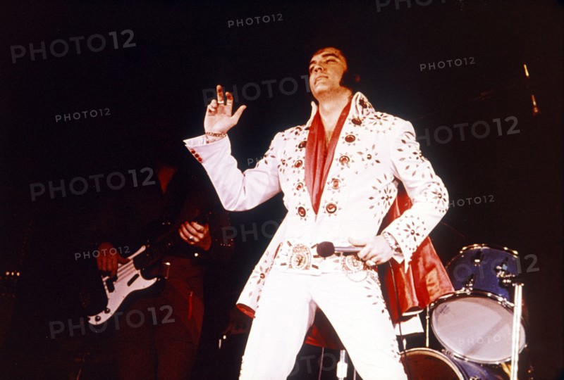 Elvis PRESLEY at a concert