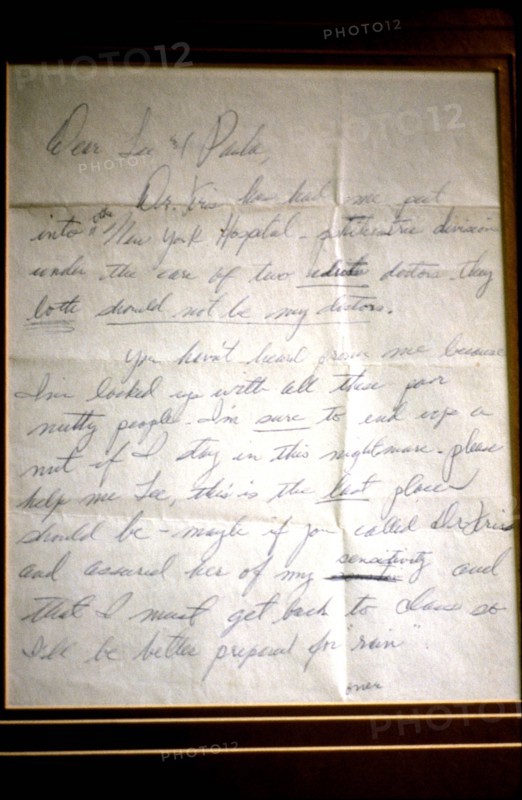 Letter from Marilyn MONROE to Lee STRASBERG