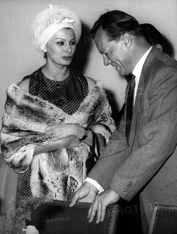 Sophia LOREN and Willy BRANDT, Berlin 1959