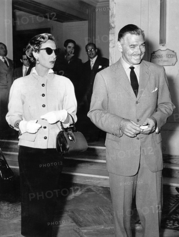 Suzanne DADOLLE and Clark GABLE, Florence 1953