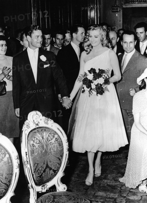 Wedding of Antia EKBERG and Anthony STEEL, 1956