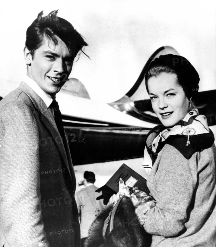 Alain DELON and Romy SCHNEIDER, Paris Orly