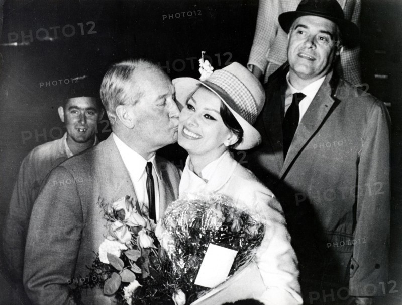 Maurice CHAVALIER, Sophia LOREN and Carlo PONTI, Vienna 1959