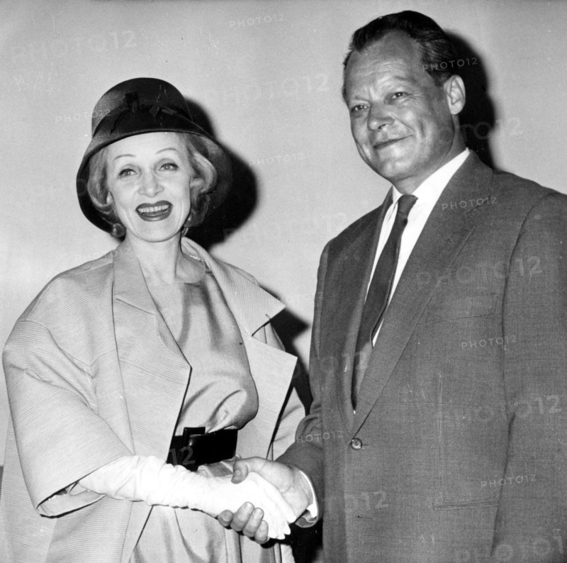 Marlene DIETRICH with Willy BRANDT