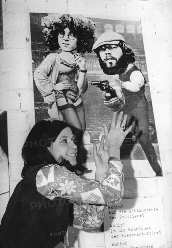 Collage by Maria Schanda with TEUFEL and LANGHANS, 1968