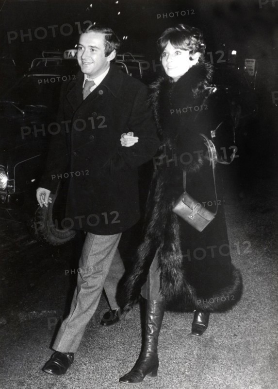 Audrey HEPBURN with husband Dr. Andrea DOTTI, Gstaad 1971