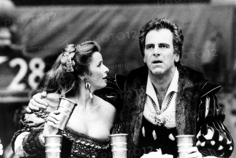 Maximilian SCHELL and Senta BERGER in 'Everyman', Salzburg Festival 1980