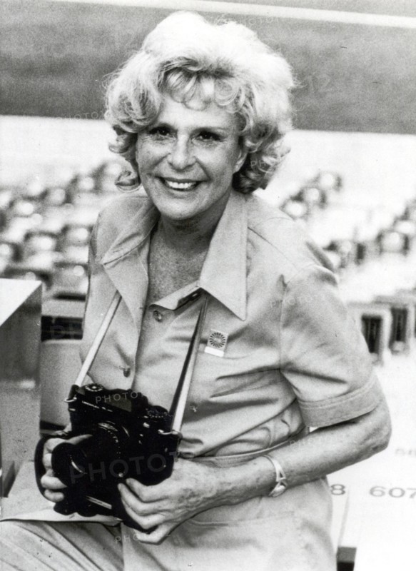 Leni RIEFENSTAHL with camera, 1972