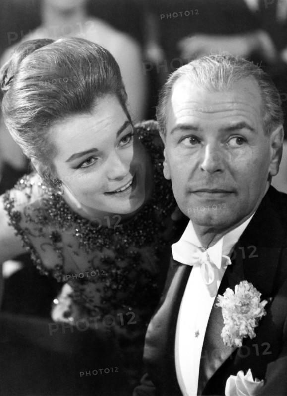 Romy SCHNEIDER and OW FISCHER at the 'Bal paré' 1964