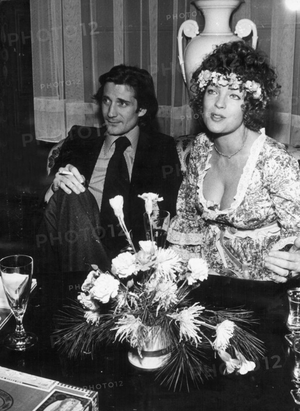 Romy SCHNEIDER with husband Daniel BIASINI, 1975