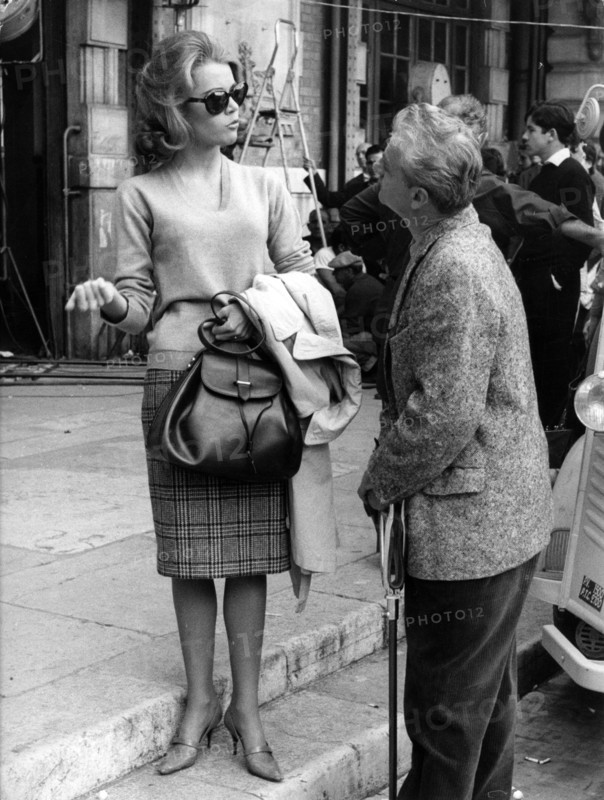 Jane FONDA and Rene CLEMENT filming in Nice, 1963