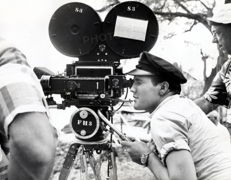 Elvis PRESLEY behind a film camera, 1962