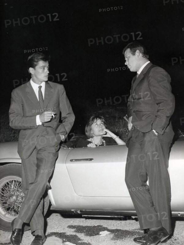 Alain DELON, Annie GIRARDOT and Renato SALVATORI in 1962