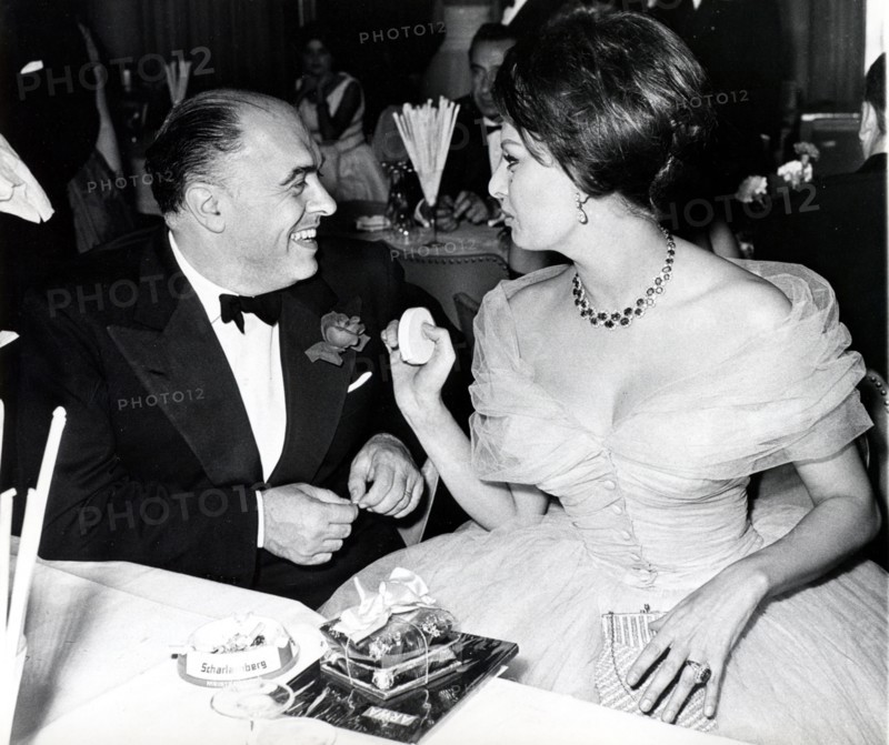 Carlo PONTI and Sophia LOREN at the Berlin Film Ball, 1959