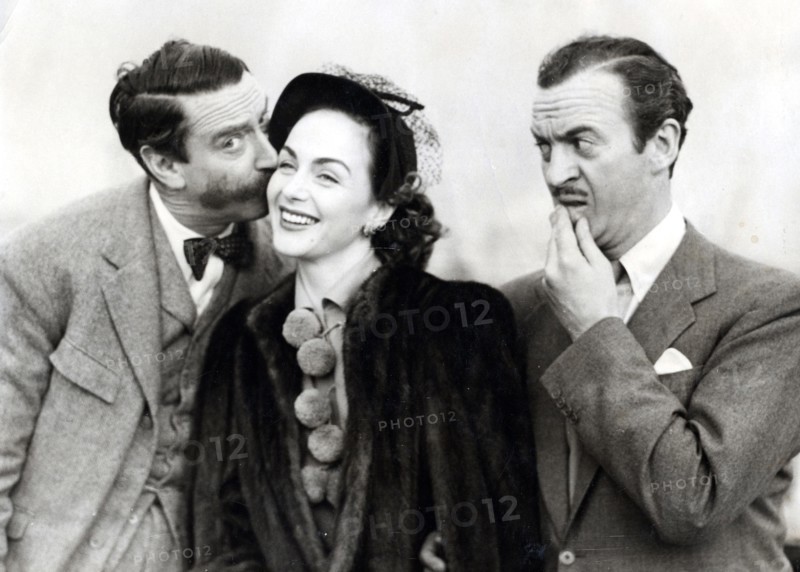 Michael TRUBSHAWE, Hjordis TERSMEDEN and David NIVEN, 1950