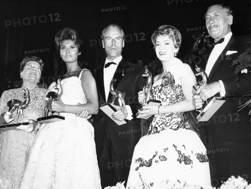 Bambi Awards 1961 in Karlsruhe, LOREN, LEUWERIK, FISCHER, ROSAR, BIRGEL